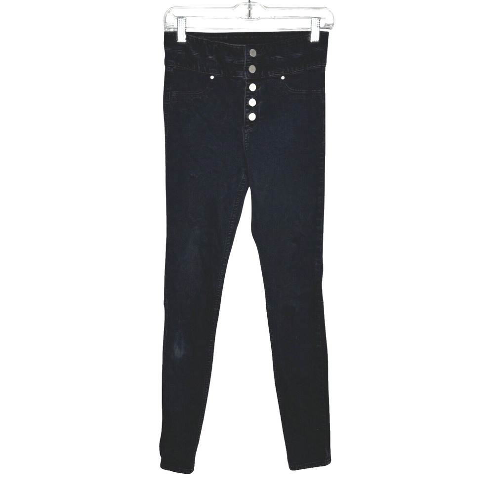 Abercrombie & Fitch Jeans Womens 4 27" Black High Rise Super Skinny Neutral